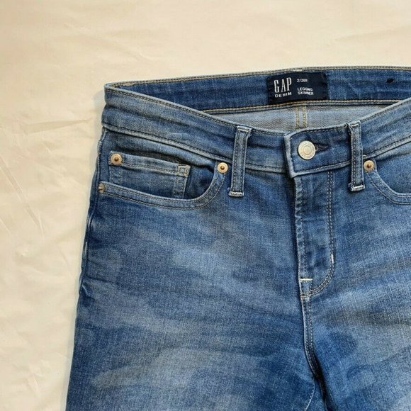 NEW Gap Camo Jeans Womens 2/26 R Legging Skimmer Stretch Camouflage Jegging Blue - Picture 5 of 11
